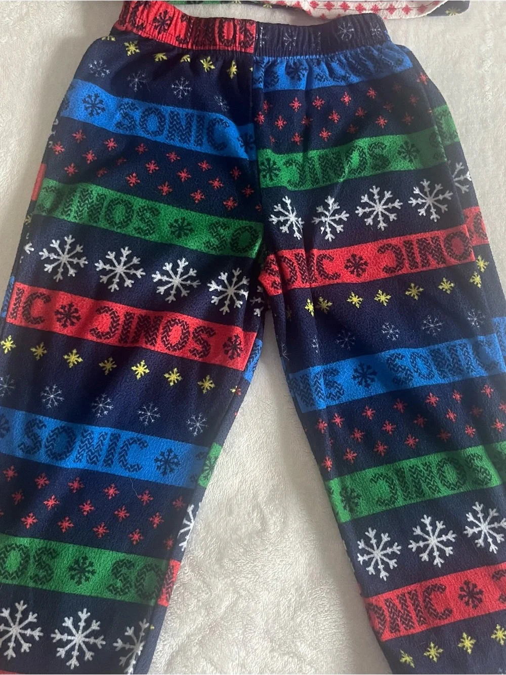 Sonic The Hedgehog Kids Navy Holiday Pajama Set Sz 2T